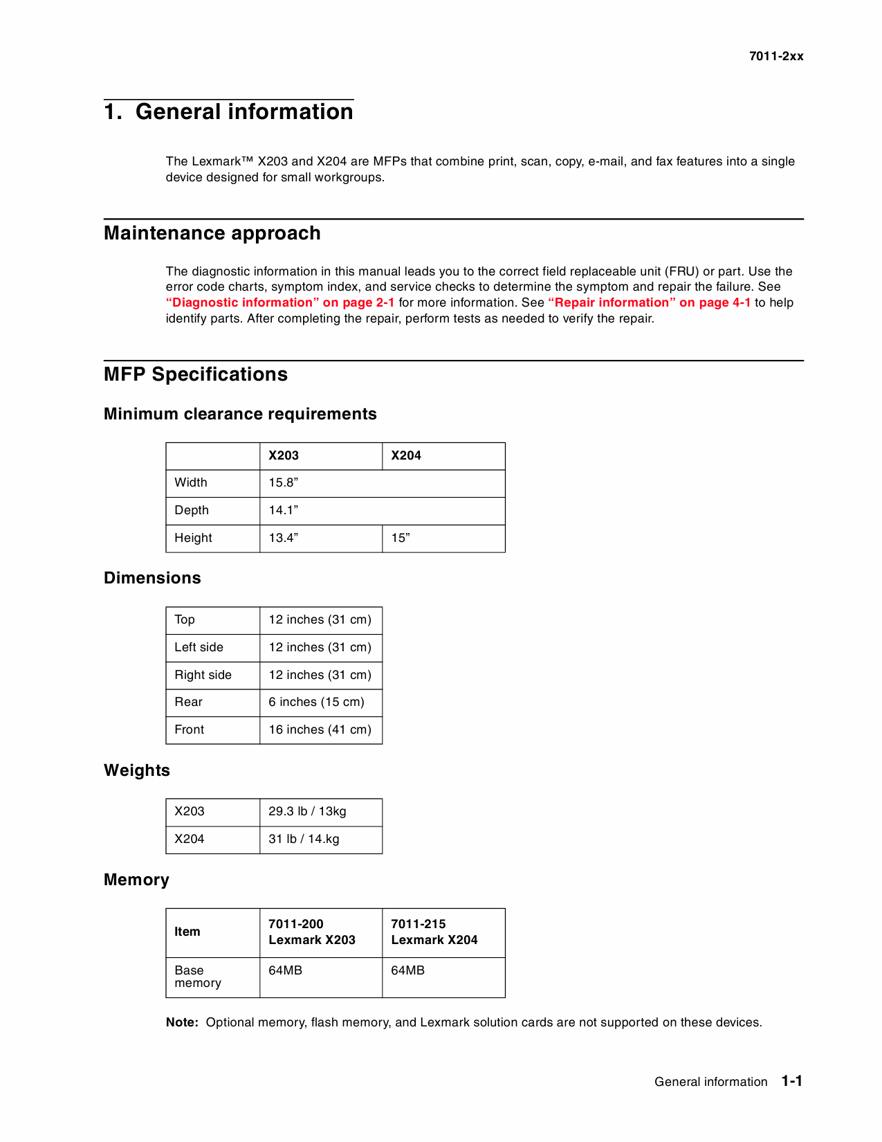 Lexmark X X203n X204n 7011 Service Manual-2